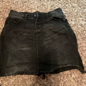 Black jean skirt